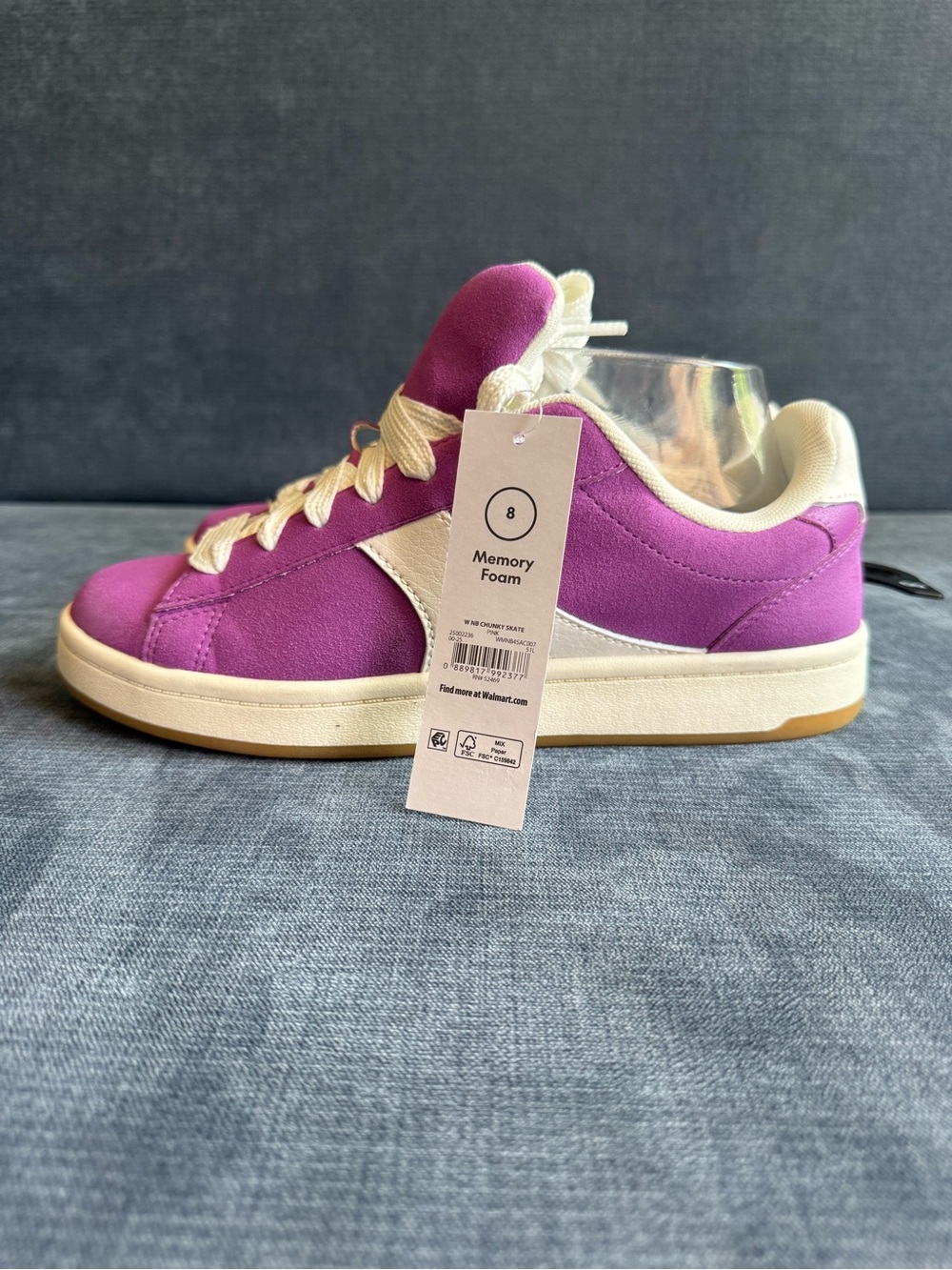 No Boundaries Women’s Purple Lace Up Chunky Skater Sneakers SZ 8 New Casual - Picture 5 of 9